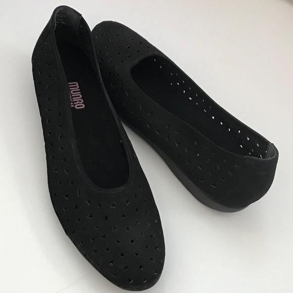 MUNRO Aubrey Ballet Flat Suede Comfort Loafer Black Women’s Size 13 - Picture 11 of 16